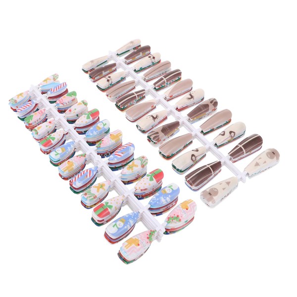 Healeved Professional Christmas Nail Tips 288pcs Press on Nails for