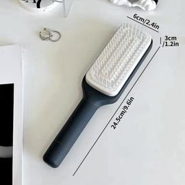 Itadaku Self Cleaning Hair Brush for Women, One-Click Cleaning Comb, Anti-Static Massage Comb with 3D Airbag and Retractable Bristles, Suitable for All Hair Types (Gray)