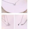 Unbranded Sterling Silver Plated Butterfly CZ Layered Pendant Necklace Choker