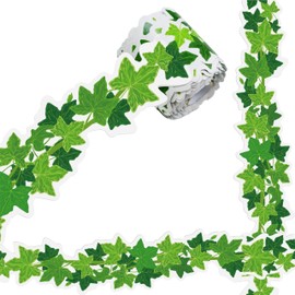 60 Feet Bulletin Board Borders, Scalloped Rolled Border Trim with Ivy Leaves Patterns for School, Classroom & Offices