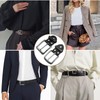 Smomend 2pcs Single Belt Buckle Replacement for Black Leather Belt