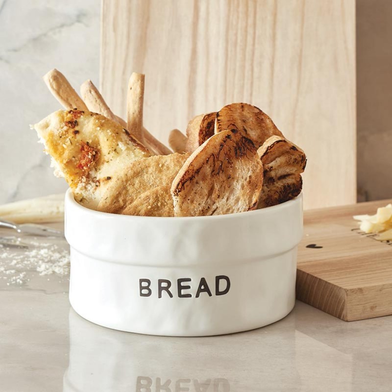 Santa Barbara Design Studio Serving Bowls White Ceramic Bread Bowl,