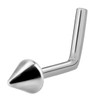 Forbidden Body Jewelry 18g Titanium Spike Top L-Shape Nose Stud