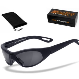 Helly Bikereyes HELLY - No.1 Bikereyes Motorcycle Sunglasses, Motorcycle Riding Glasses, Riding Glasses, Sunglasses, Sunglasses, Flexible Temples, Windproof, Lockproof, Double Sided Anti-Fog, Biker Sunglasses