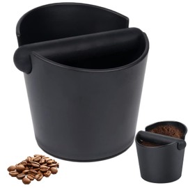 Espresso Coffee Knock Box, ABS Coffee Grind Knock Box, Coffee Bin, Espresso Dump Bin with Removable Knock Bar and Non-Slip Base