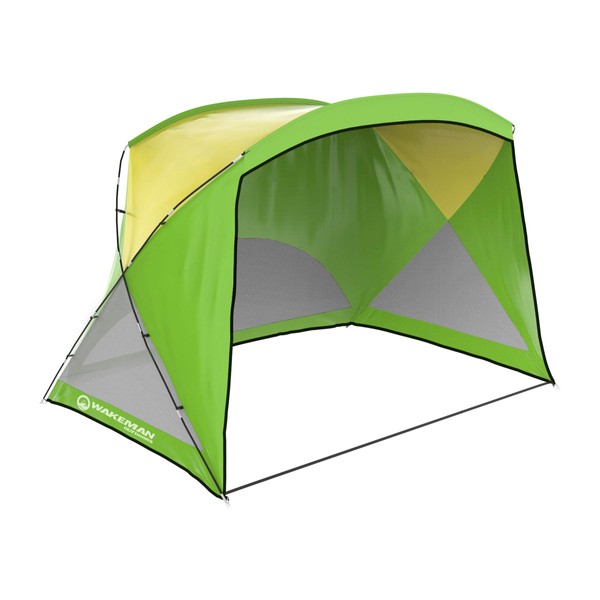 Beach Tent Sun Shelter - Sport Umbrella - UV Protection and Water-Resistant with Carry Bag – Shade Canopy for Families by Wakeman Outdoors (Green) Extra Large
