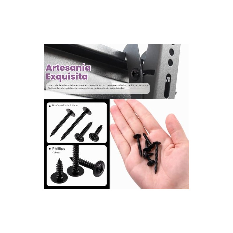 Swpeet - Juego de Tornillos de Madera con Cabeza de