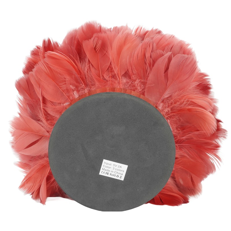 Feather Table Lamp Stepless Dimming USB Charging Touch Control LED