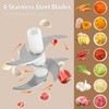 Wireless Mini Food Chopper, 350ml Cordless Food Processor w/ 6