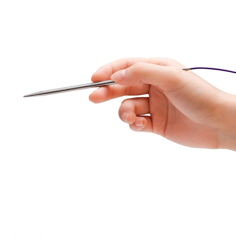 Coopay Circular Knitting Needles 3.25mm 40cm Short, Steel Circular Needles