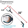BIRDROCK HOME Reacher Grabber Pick Up Tool with Magnets -