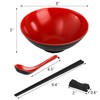 Lyellfe 16 Pieces Ramen Bowl Set, Restaurant Quality Soup Bowl,