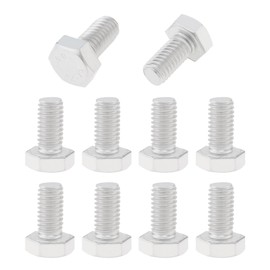 Smgda M6 x 12mm Hex Head Screw Bolt, Fully Threaded, External Hex Drive, Stainless Steel 18-8, Plain Finish, 10 PCS Hexagon Bolts