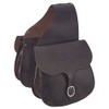 Tough 1 Leather Saddle Bag, Dark Oil Plain, 12" x
