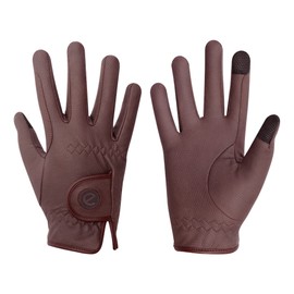 eGLOVE eQUEST GripPro Winter Edition Thermal Lined Riding Gloves - Touch Screen Friendly - Brown, Size XXL