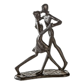 Casablanca sculpture Figurine Dancing, Dancing Couple, Burnished Iron – Height 17 cm