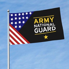 United States Army National Guard Black Flags 3x5 Ft Outdoor Double Sided Garden Flag Indoor ​banner Breeze Home Flags Decorative