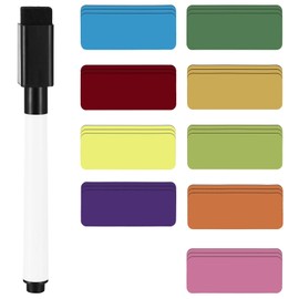 Pack of 72 Magnetic Strips Writeable, 80 x 30 mm Magnetic Labels for Labelling, Colourful Magnetic Labels, Magnetic Labels for Magnets, Whiteboard, Magnetic Boards, Fridge Magnets for Labelling