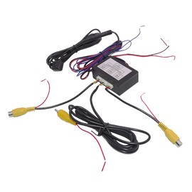 Baceyong ABS Car Camera Video Control Box with Front and Back Vedio Input, Universal Vehicle Two-Way Video Control Switch Box Reversing Camera Control Kit for Car Wagon RV Bus