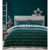 HOMEMAKER BEDDING Christmas Duvet Set Teal White Reindeer Stag Hearts