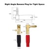 EIGHTNOO Upgraded Speaker Banana Plugs 2 Pairs and Right Angle