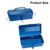 HARFINGTON Tool Box 11.4" Portable Steel Tool Box Hip Roof