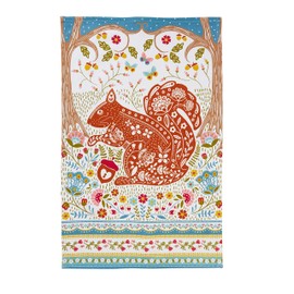 Woodland Squirrel Tea Towel
