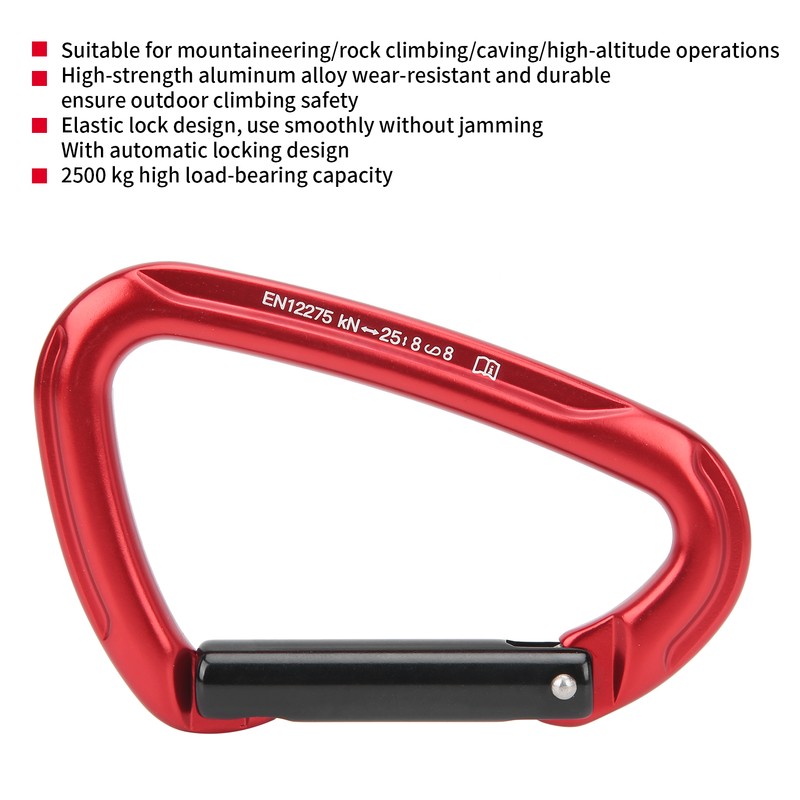 Locking Carabiner Clip DRing Hook Safety Bearing Buckle for Climbing