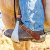 MiOYOOW Pack of 2 Leather Spur Straps, Adjustable Retro Western