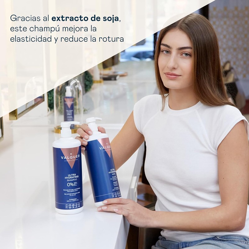 VALQUER Pack Ultra Hidratante Shampoo 1 L y Mascarilla 975