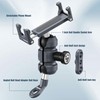KAPARNER Motorcycle Phone Clip Kit, Anti-Theft Double Socket Arm/Angled Bolt-Head