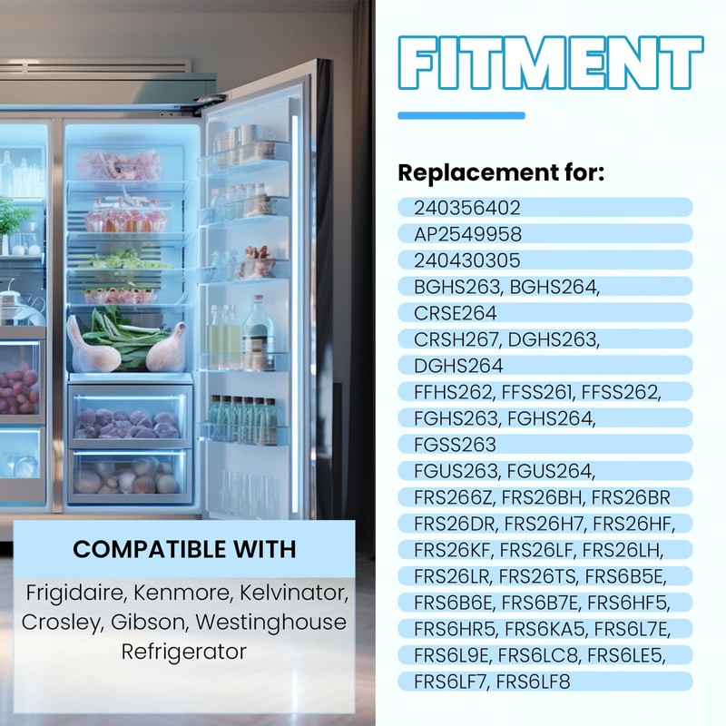 Kojem 2 X 240356402 Refrigerator Door Bin Shelf Compatible with