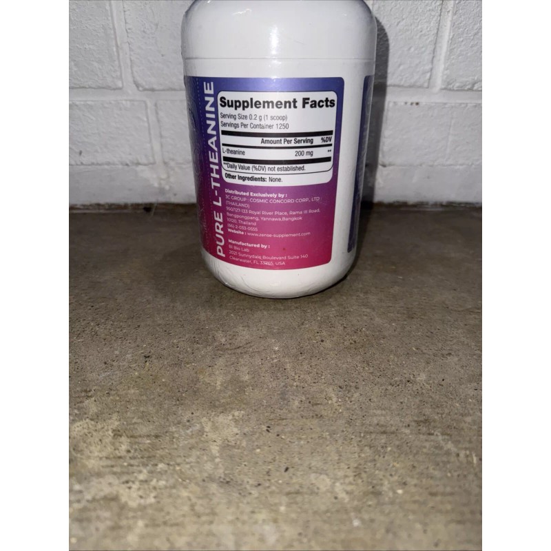 Zense Pure L-Theanine Powder (200 mg per Scoop), Natural L-Theanine