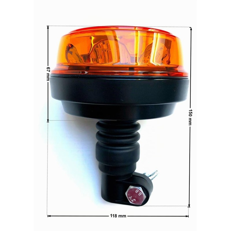 MelTruck LED Warning Light with 4 Flash Patterns 12 V