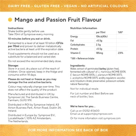 Symprove Mango & Passionfruit 1 Week Pack Daily Essential Gut Health Supplement, Probiotic Drink with Live Bacteria, Vegan - 1x500ml