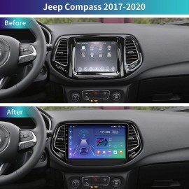 For Jeep Compass 2017-2020 Android 12 Car Stereo Radio GPS NAVI Bluetooth Player