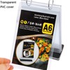 2Pcs Table Flip Menu Holder with 6 Pages Sleeve, 4"