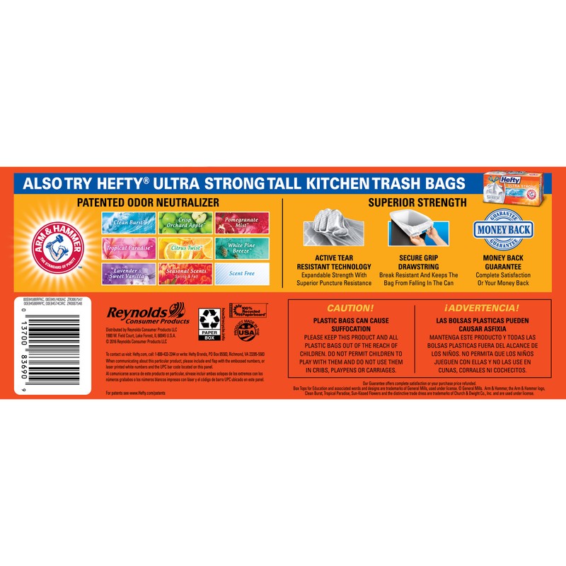Hefty Strong Tall Kitchen Trash Bags - 13 Gallon, 45