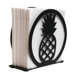 Xeerrfan Napkin Holder for Table, Black Metal Napkin Dispenser, Modern Dinning and Kitchen Decor, Paper Holder for Weatern Restaurant Home Bar Coffee Shop, Pineapple