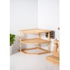 Copco COP3TIERCORBAM Bamboo 3 Tier Corner Shelving Unit with Window,