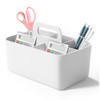 Aevcvok Stackable Organiser, Basket Organiser with Handle, Multi-Purpose Plastic Basket,