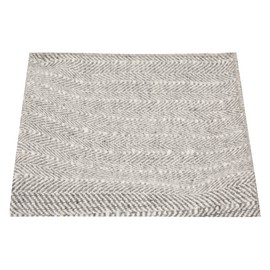 King & Priory Light Grey Herringbone with Pinstripe Pocket Square, Handkerchief, Beige