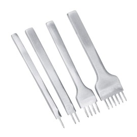 4pcs Punch de Cuero Herramientas DIY Leather Craft de 3mm Herramienta de Perforación de Costura de Cuero 1+2+4+6 Prong Leather Costura de Cuero Herramienta