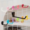 hhfvvda 12 Pcs Grid Wall Hooks - Black Plastic Utility