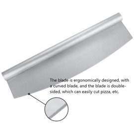 Ckbestery Sharp Stainless Steel Pizza cutter,cheesecakes cutter, Slicer Knife - Rocker Style with Blade Cover, Slices Perfect Portions + Dishwasher Safe – Premium Pizza Oven Accessories