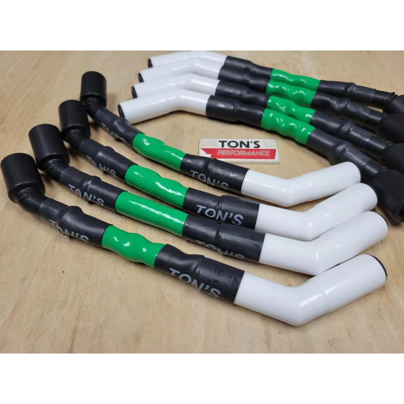 Ton's Green Sleeved Ceramic LS Spark Plug Wire Set Corvette