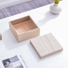Anktily Unfinished Wooden Crates with Top Lids, 12 x 12
