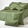 HOMESCAPES Moss Green Organic Cotton V-Shape Pillowcase 400TC 600 Thread