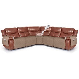 VANSOFY Extra Large Reclining Sectional Couch Covers, Waterproof 5-Piece Sofa Covers for L Shape Sectional Sofa Corner Seater Washable Slipcover for Pets, Dogs(5 Seat Recliner Cover, Light Brown)