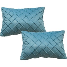 GONOVE Velvet Cushion Covers 30X50cm Soft Decorative Blue Throw Pillow Cases Pack of 2 Square Pillow Covers Pillowcases with Invisible Zipper for Home Couch Sofa Bed